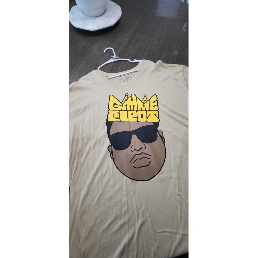 Notorious BIG Mens 4XL Gimmie The Loot Graphic T-Shirt Black Retro
